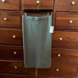 Nine West Green Midi Pencil Skirt for Work